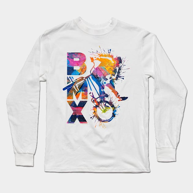 BMX Apparel - Cool Bmx Bike Long Sleeve T-Shirt by BabyYodaSticker